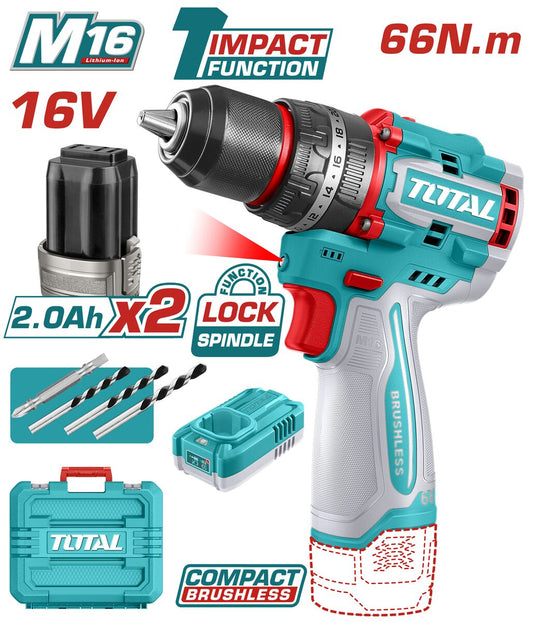 Perceuse brushless compacte M16 60Nm TOTAL