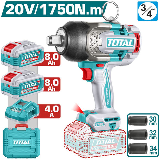 Clé à choc brushless P20S 1750Nm TOTAL