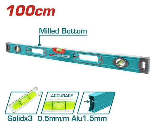 Niveau à bulle professionnel 100cm TOTAL TMT210028