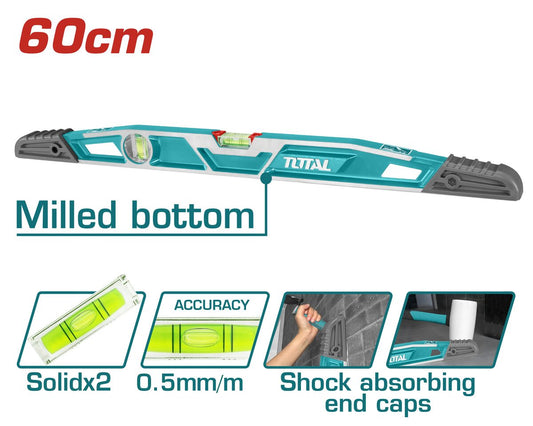 Niveau de maçon renforcé 60cm TOTAL