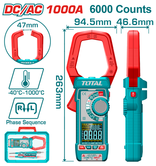 Pince ampèremétrique DC/AC