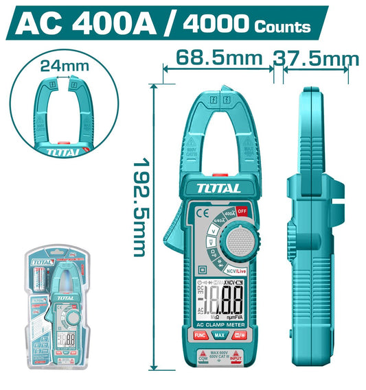 Pince ampèremétrique AC 400A TOTAL