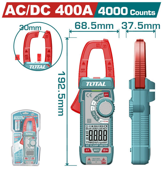 Pince ampèremétrique DC/AC 400A TOTAL