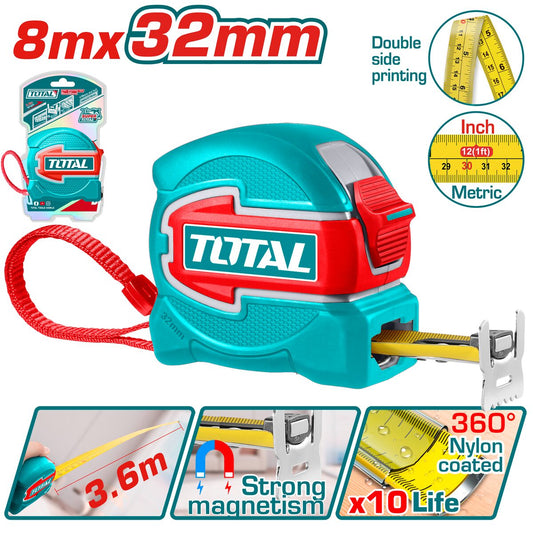 Mètre ruban acier TOTAL TMT80832