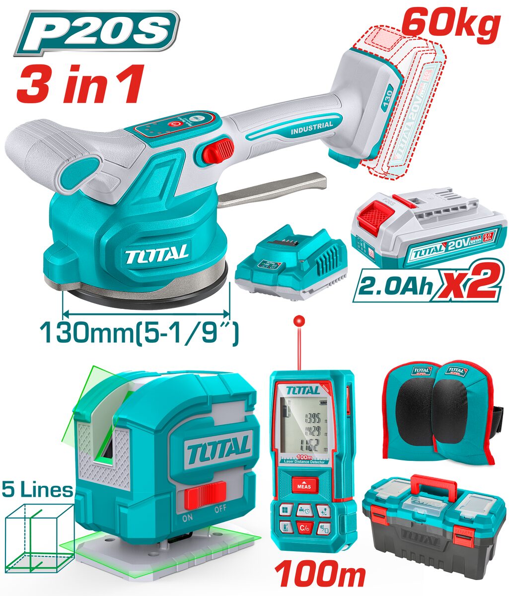 Kit 3 outils sans fil P20S TOTAL