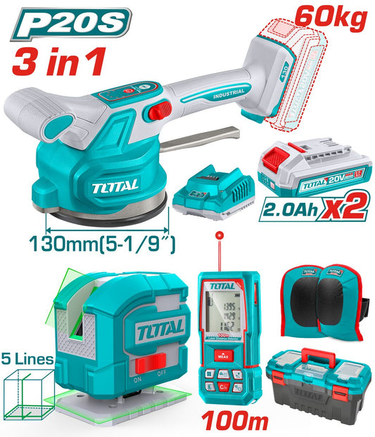 Kit 3 outils sans fil P20S TOTAL