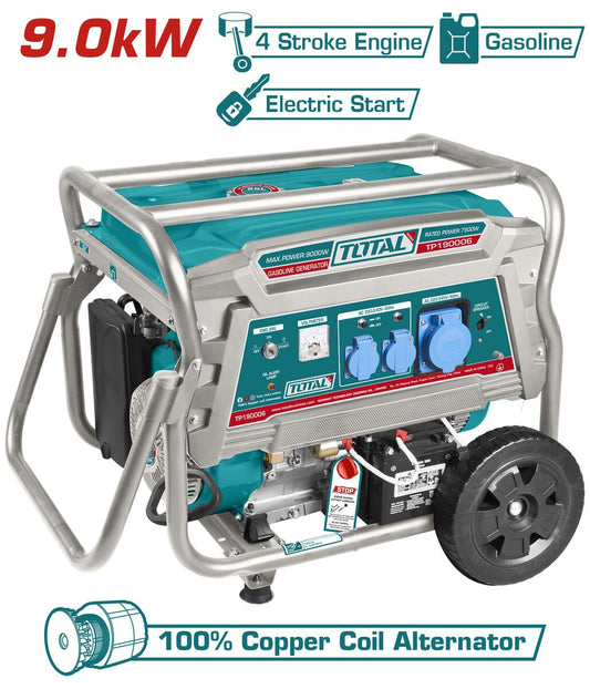 Groupe électrogène essence 9.0kW TOTAL TP190006