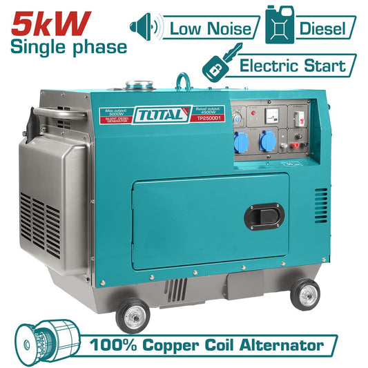 Groupe électrogène diesel silencieux 5kW TOTAL TP250001