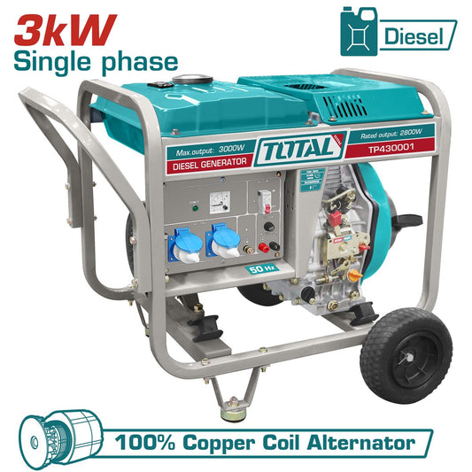Groupe électrogène diesel 3kW TOTAL