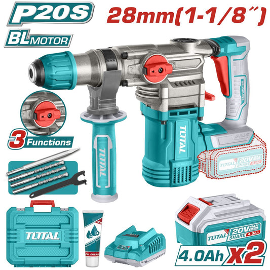 Marteau perforateur sans fil P20S 28mm TOTAL