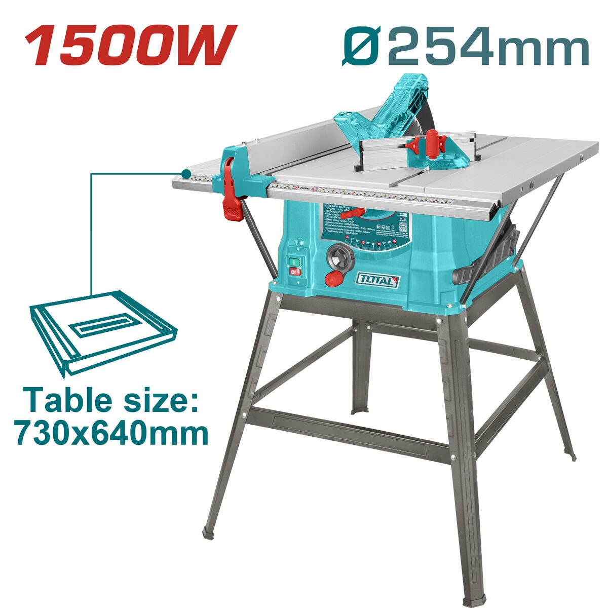 Scie sur table 1500W 254mm TOTAL TS5152548