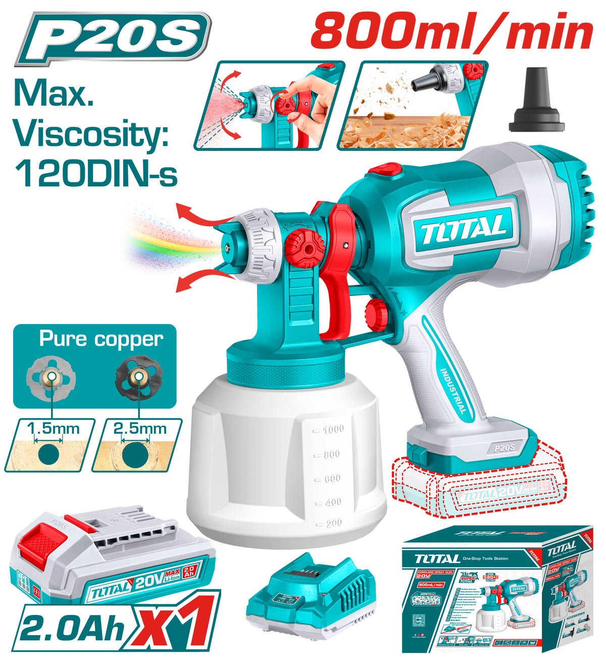 Pistolet pulvérisateur sans fil
