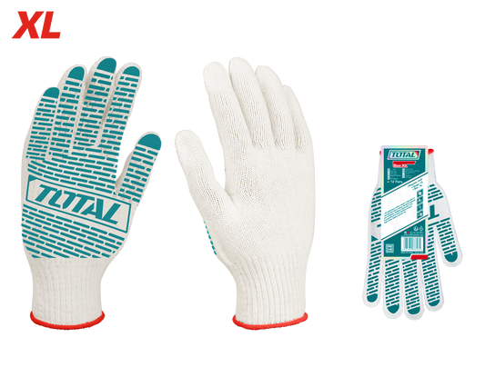 Gants en tricot et à pois PVC