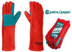 Gants de soudure en cuir 5 paires TOTAL