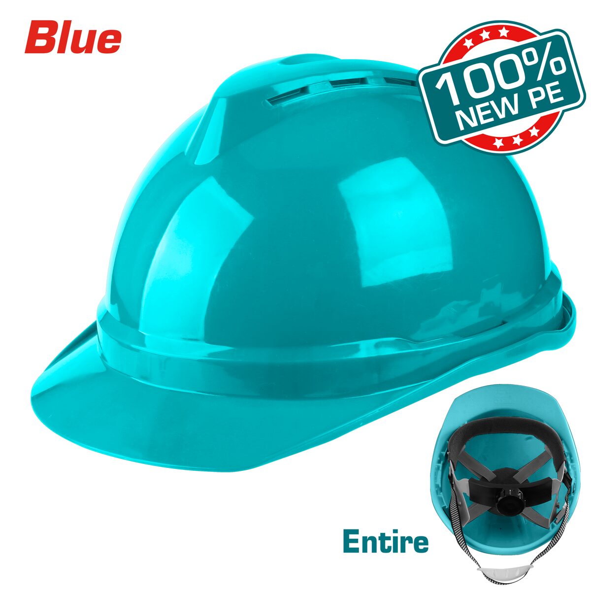 Casque de chantier bleu TOTAL