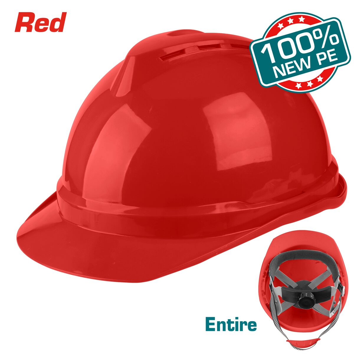 Casque de chantier rouge TOTAL