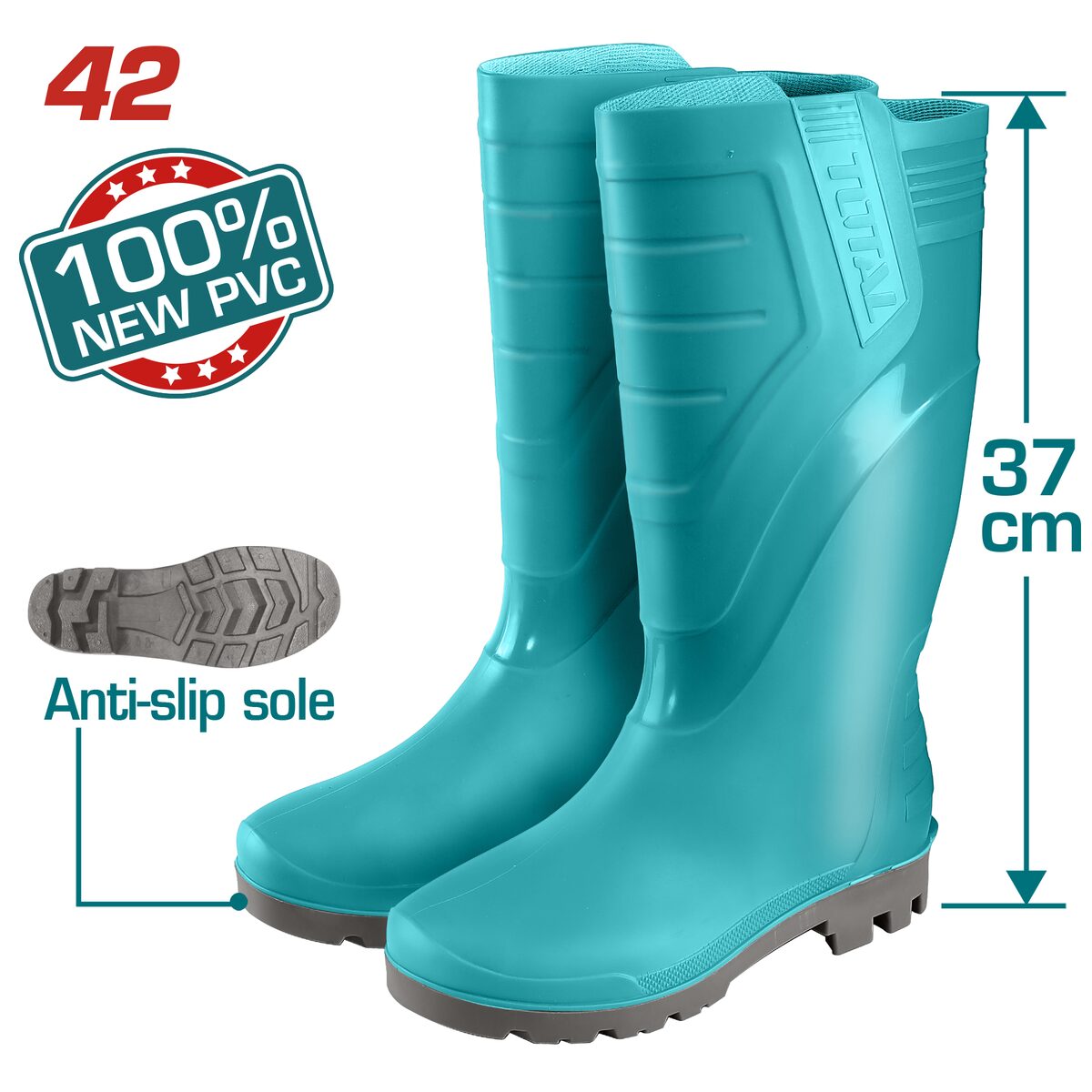 Bottes de pluie hautes 37 cm TOTAL TSP302L