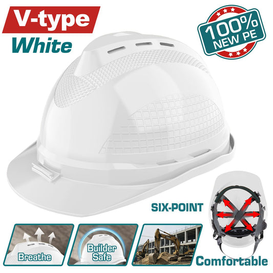 Casque de chantier blanc 6 points TOTAL