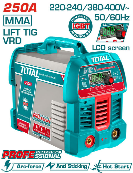 Poste à souder inverseur MMA/TIG 250A TOTAL TW225089